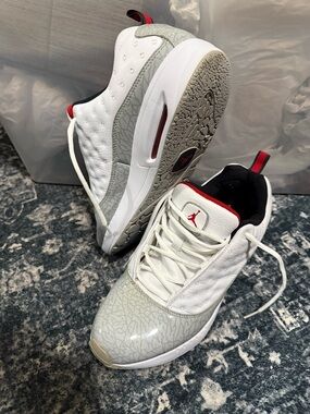 Men’s Size 9 Nike Air Jordan CFMT Viz Air 13 White/Varsity Red-Wolf Grey-Black